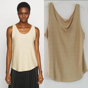 Womens Metalic Gold Tank Top